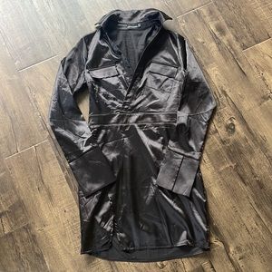 Pretty little thing silk collared dress